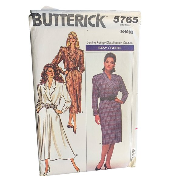 Butterick Misses Dress Sewing Pattern Sz 14-18 5765 - Picture 1 of 4